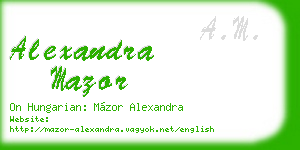 alexandra mazor business card